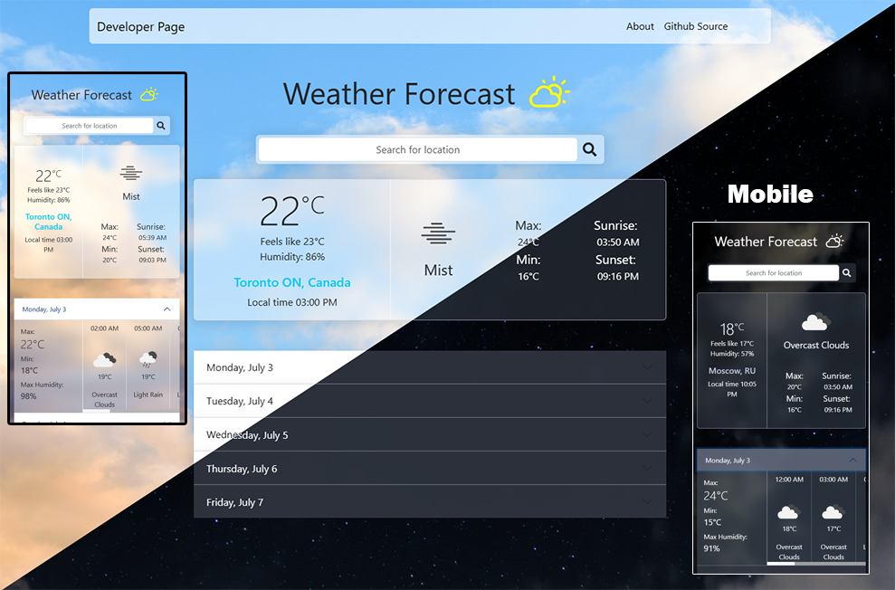 weather app showcase
